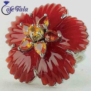 Flower design ring انگشتر طرح گل