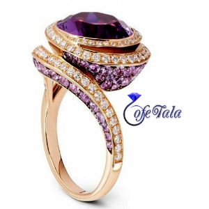 Amethyst seed ring انگشتر تخمه آمیتیس