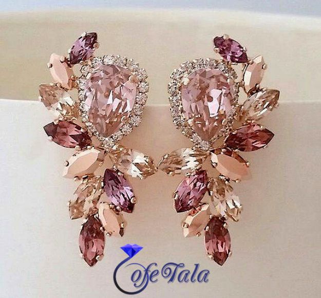 Tourmaline tear seed earring گوشواره تخمه اشک تورمالین