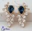 Blue teardrop earrings گوشواره اشک کبود