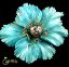 Blue flower brooch سنجاق سینه گل آبی