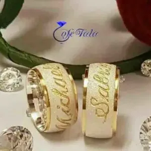 حلقه طلا حروفی مدل 21028