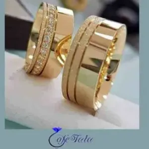 حلقه ازدواج نگین دار مدل 21073