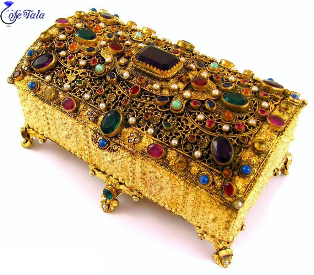  جعبه های کارشده طلا و جواهر